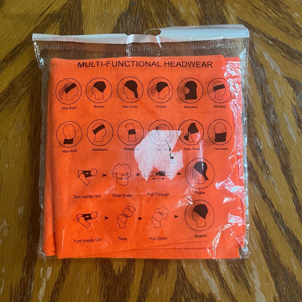 Multi-Functional Orange Headwear